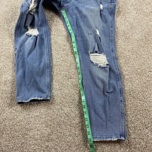 Hollister Womens Mom Jean Curvy High Rise 7 x 25 Distressed Destroyed - Picture 5 of 8